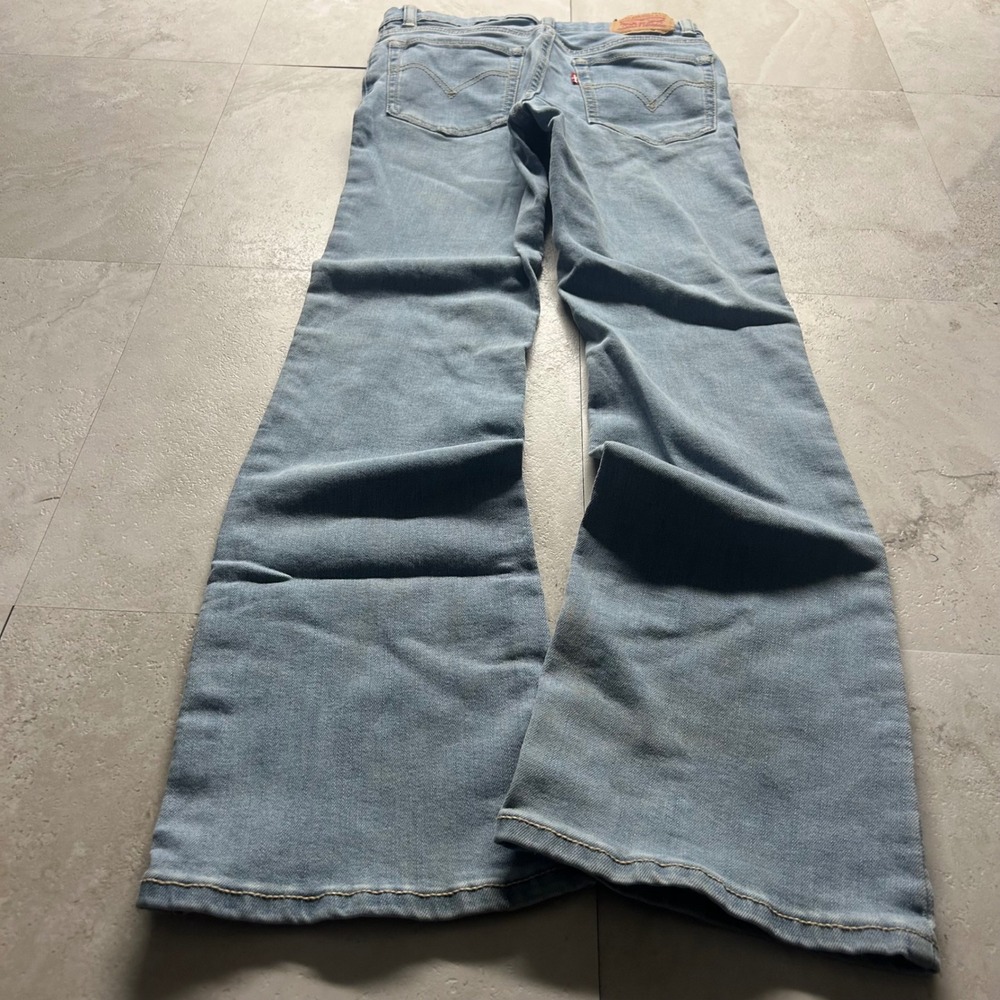 Levis 726 Flare Jeans Light Wash Blue Girls Size 10/12 L Denim Bell Bottoms